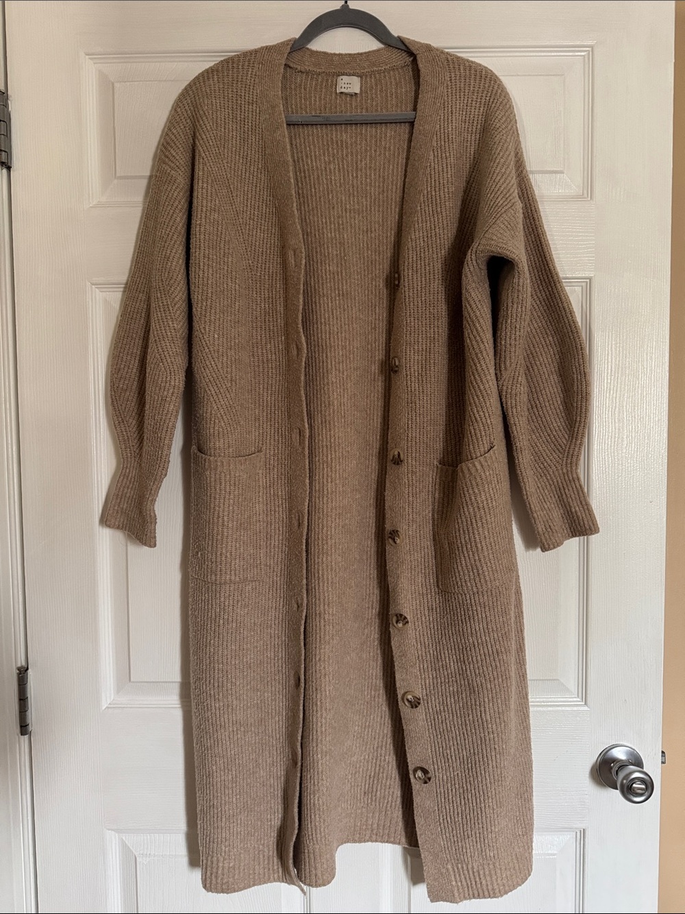 Tan Long Cardigan